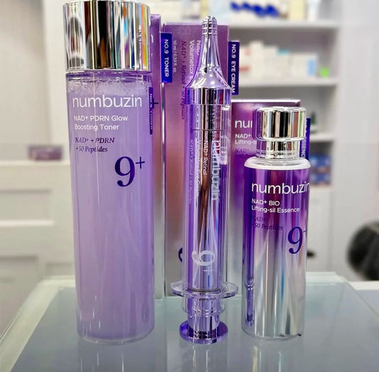 Numbuzin No.9 Care Set – NAD+ Lifting Serum, Retinol Eye Cream & Glow Toner