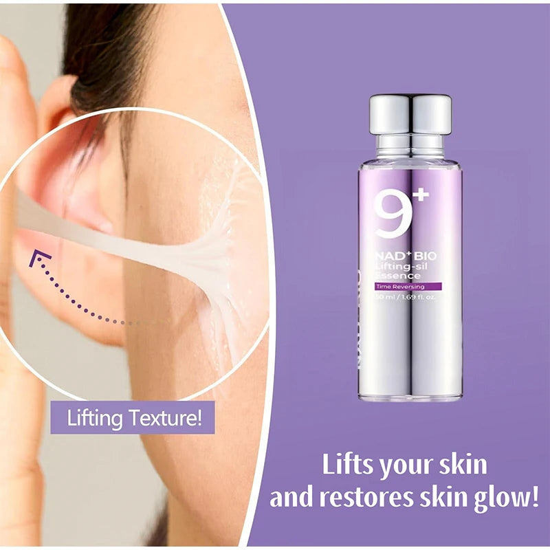NAD+ BIO Lifting-sil Firming Serum,Peptides Glowing Boosting Toner,Korean Dull Skin Care,Fade Fine Lines Elasticity Essence