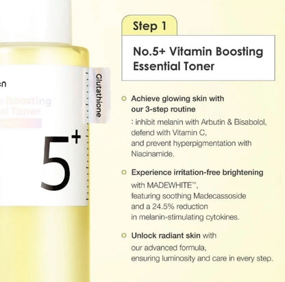 Numbuzin No.3 & No.5 Toner Duo – Niacinamide Brightening & Hydrating 200ml